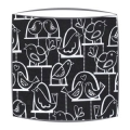 Michael Miller Birdie Swing Fabric Lampshade in Black