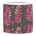 Bon Maison Acacia Grey & Pink fabric drum lampshade