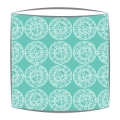 Bon Maison Mayenne Fabric lampshade in Turquoise & White