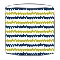 Bon Maison Wavy fabric lampshade in green navy & white