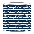 Bon Maison Wavy fabric lampshade in navy
