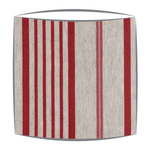 Cabbages and Roses Jolly Stripe fabric lampshade in red