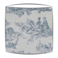 Cabbages and Roses Toile De Poulet fabric lampshade in blue