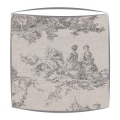 Cabbages and Roses Toile De Poulet fabric lampshade in grey