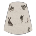 Candle Clip Lampshade in Sophie Allport Hare Capers fabric