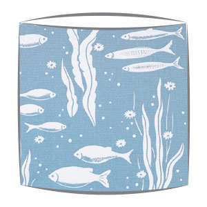 Cath Kidston Mono Fish fabric lampshade