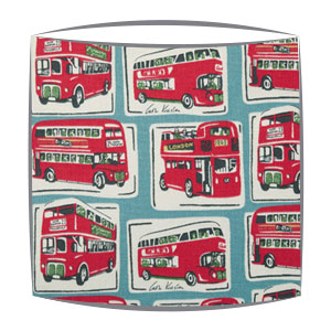 Cath Kidston lampshade made in London Buses fabric