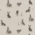 Hare Capers fabric lampshade