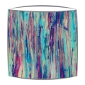 Liberty Art Tana Lawn fabric lampshade in turquouise and mauve small