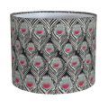 Liberty Peacock Feather Print Lampshade in Black