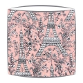Michael Miller Eiffel Tower fabric  lampshade in pink