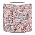 Michael Miller Eiffel Tower fabric  lampshade in pink