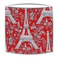 Michael Miller Eiffel Tower fabric  lampshade in red