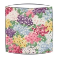 Sanderson Cottage Garden fabric lampshade in blackcurrant and crimson