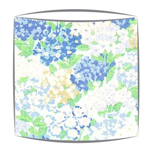 Sanderson Cottage Garden fabric lampshade in sky and periwinkle