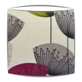Sanderson Dandelion Clocks fabric lampshade in blackcurrant