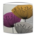 Sanderson Dandelion Clocks fabric lampshade in mauve and gold