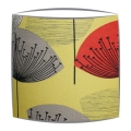 Sanderson Dandelion Clocks fabric lampshade in yellow