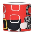 Sanderson festival fabric lampshades in red