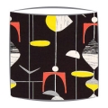 Sandersons Mobiles fabric lampshades in black