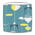 Sandersons Mobiles fabric lampshades in slate
