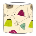 Sandersons Perpetua fabric lampshade in Lime & Blackcurrant