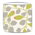 Scion Rosehip fabric lampshade in chalk olive pimento and gull