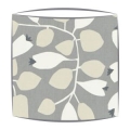 Scion Rosehip fabric lampshade in steel chalk neutral and pewter