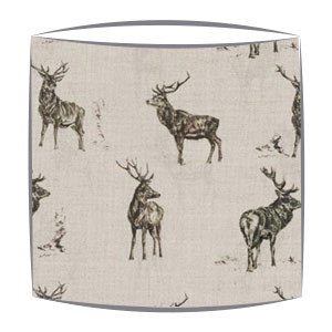 Stag Parade Fabric Drum Lampshade