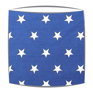 Star Print Drum Lampshade For Children in Royal Blue