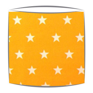 Star Print Drum Lampshade For Children in Yellow