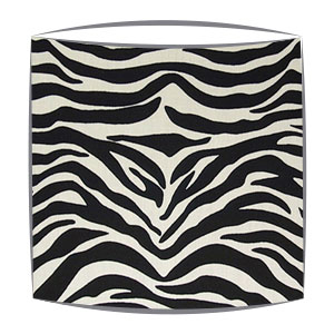 Zebra Print Fabric Lampshade Handmade