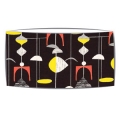 Large oversized lampshade in Sandersons Mobile fabric in black