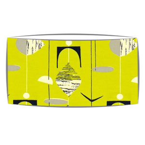 Large oversized lampshade in Sandersons Mobile fabric in citron