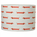 Orange daschund lampshade